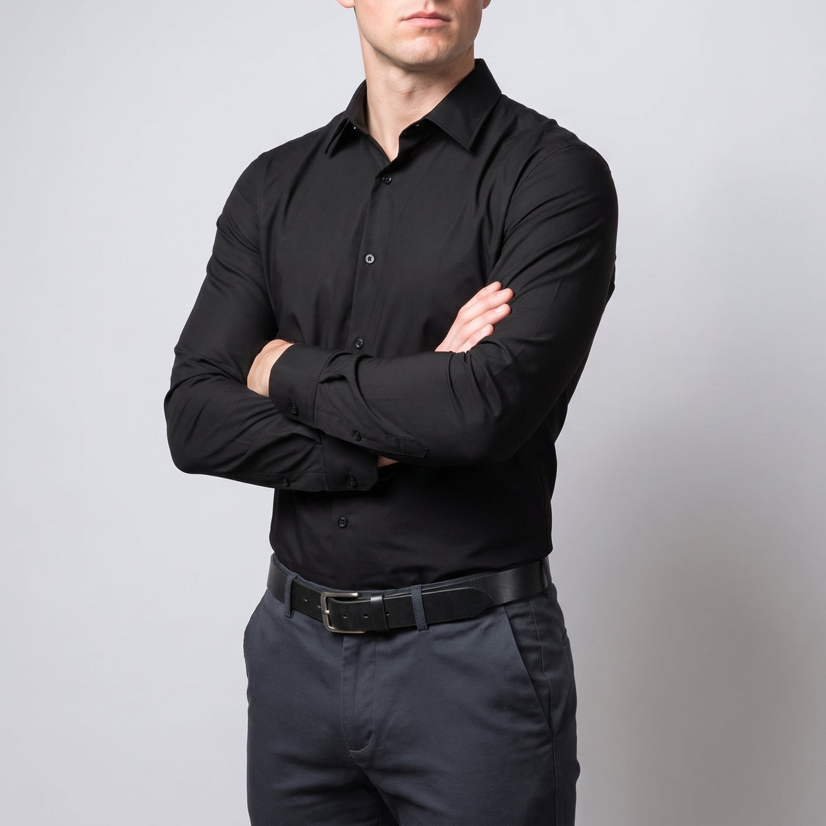 Arthur - Men's Slim Fit Long Sleeve Collar Shirt