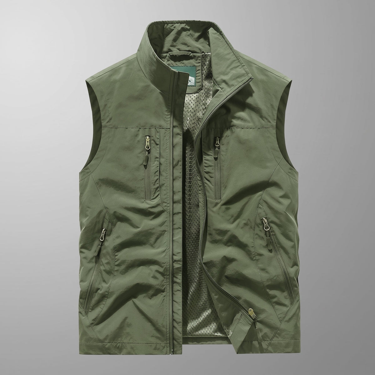 Dieter - Men's Stand Collar Multi-Pocket Transitional Vest