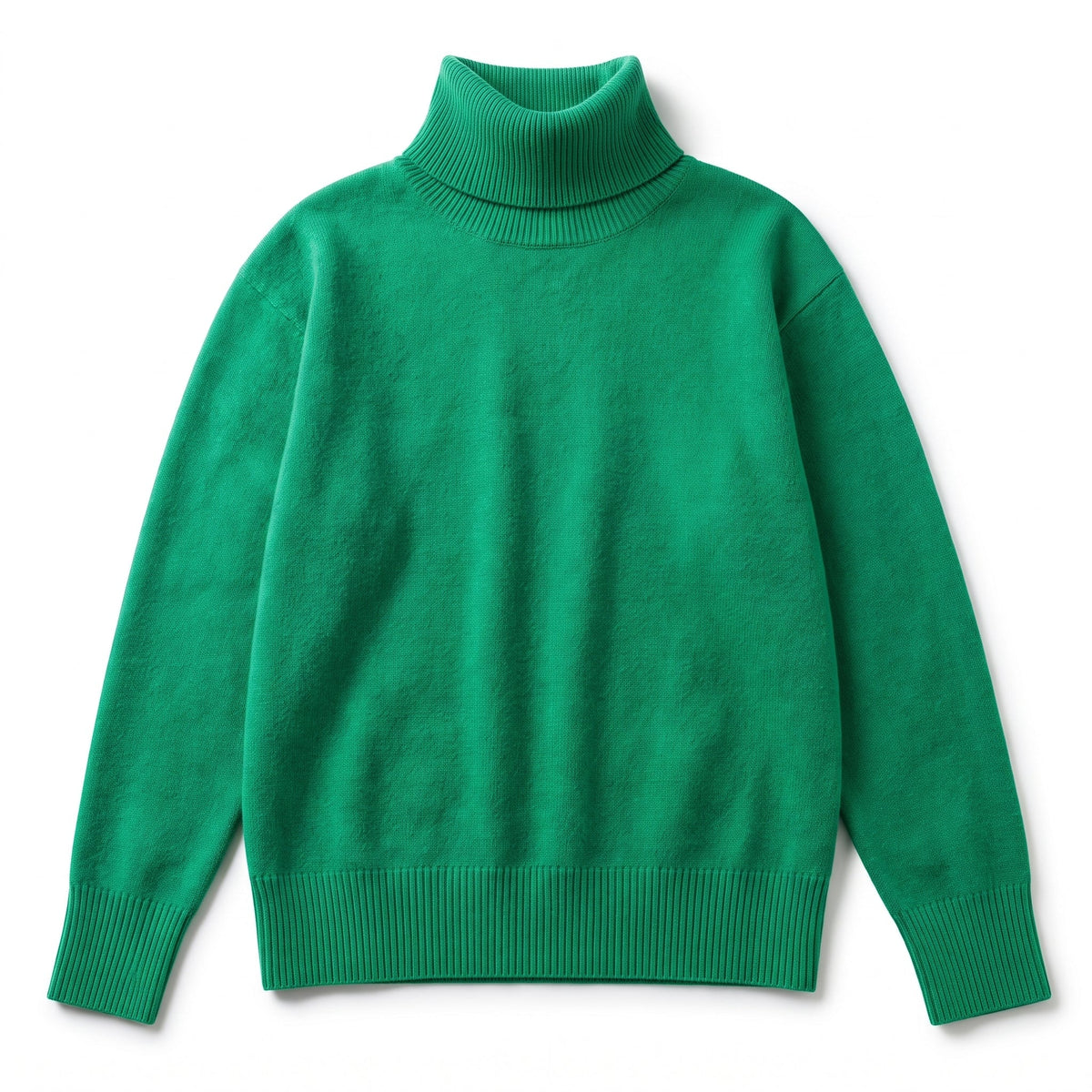 Isabella - Women's Oversized High-Neck Knit Sweater with Ribbed Cuffs