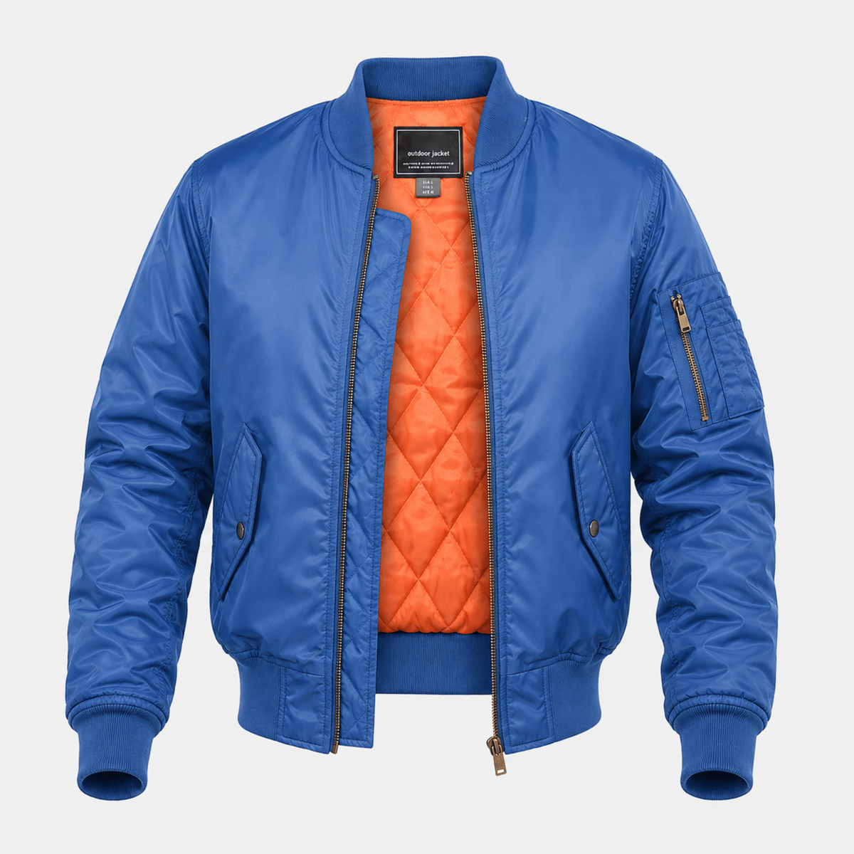 James - Men's MA-1 Style Bomber Jacket with Arm Pocket