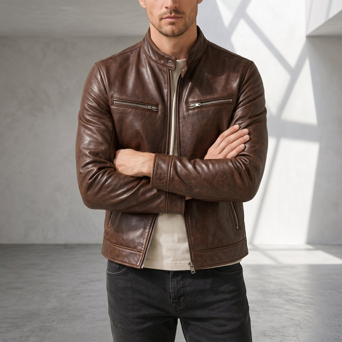 James - Men's Outer Jacket with Zip Pockets