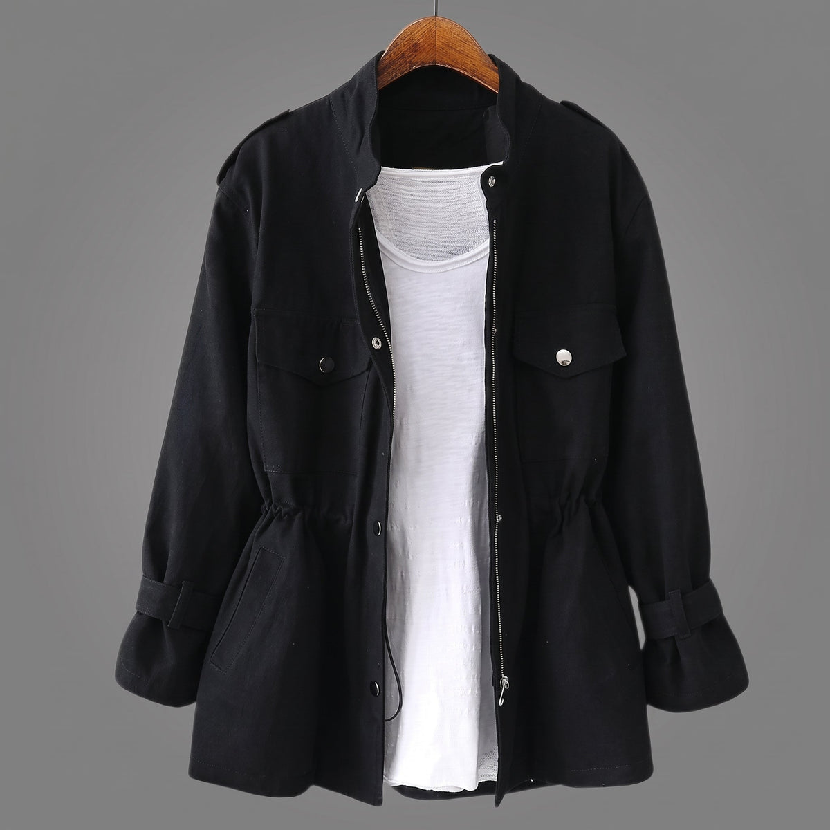 Sophie - Women's Relaxed Transitional Utility Jacket with Cinched Waist