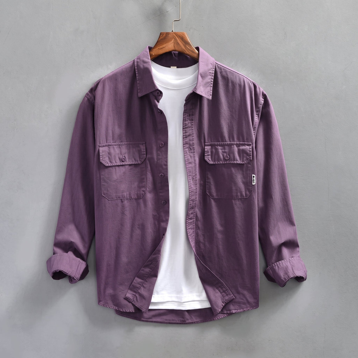 Arthur - Men's Button-Down Dual Flap Chest Pocket Shirt