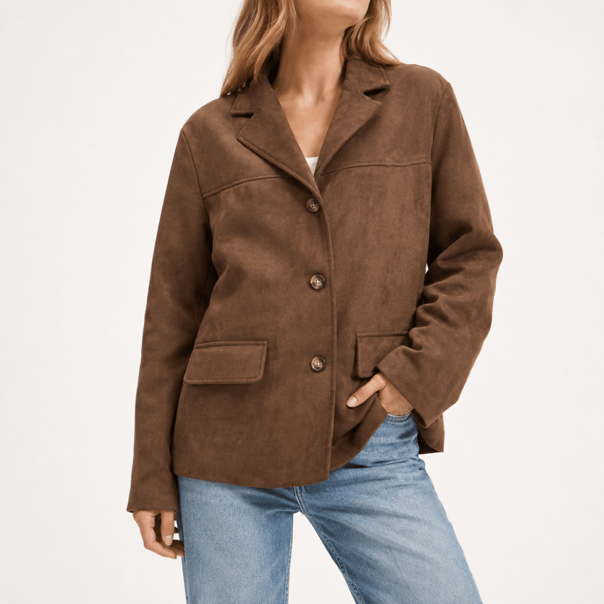 Frieda - Women's Single-Breasted Notch Lapel Blazer