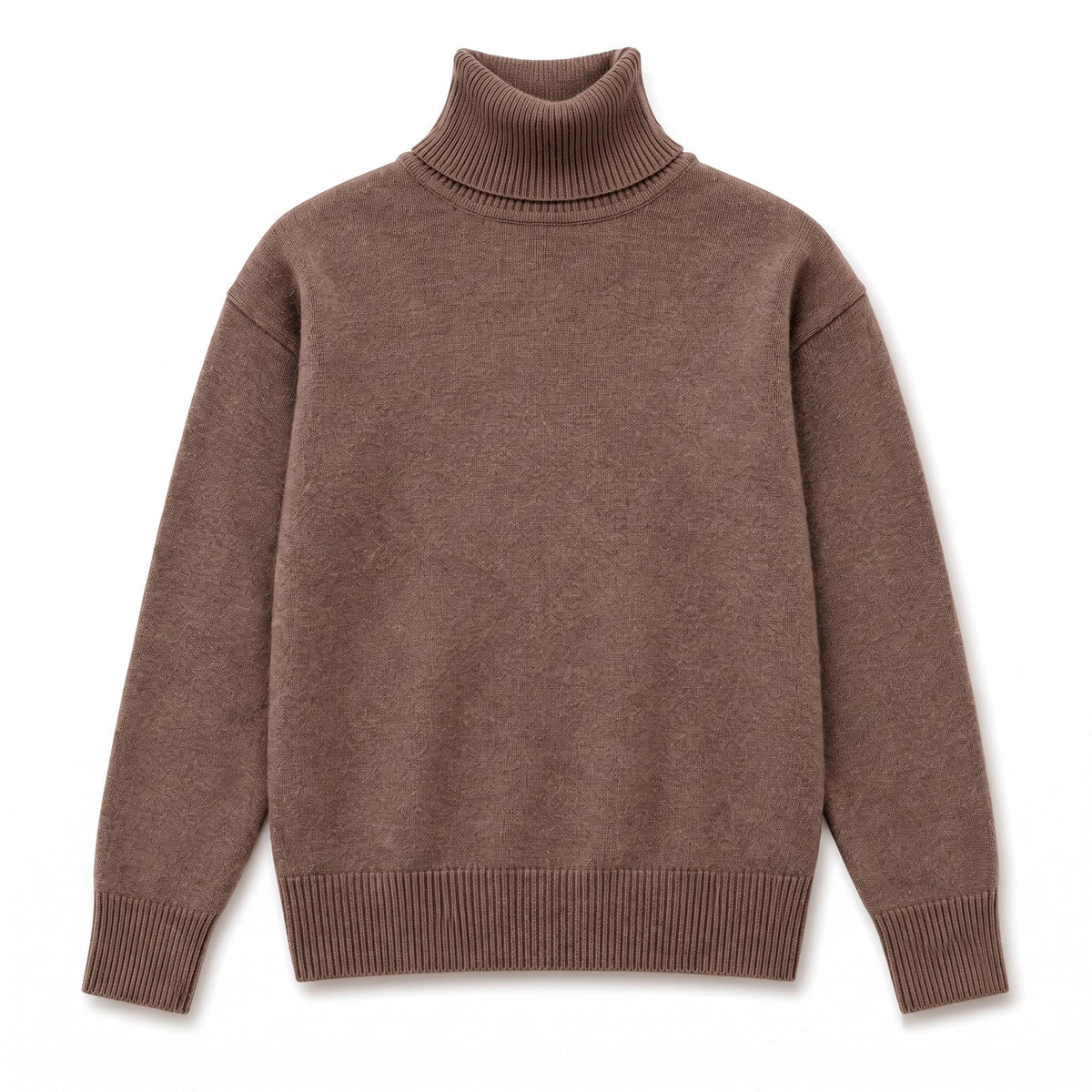 Isabella - Women's Oversized High-Neck Knit Sweater with Ribbed Cuffs