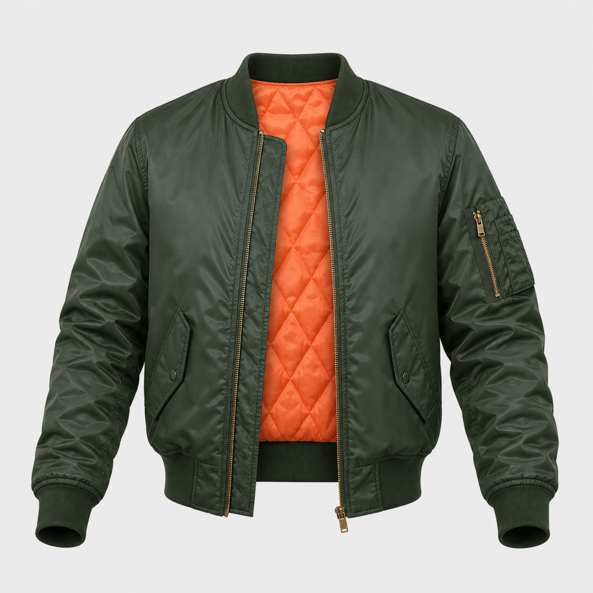 James - Men's MA-1 Style Bomber Jacket with Arm Pocket