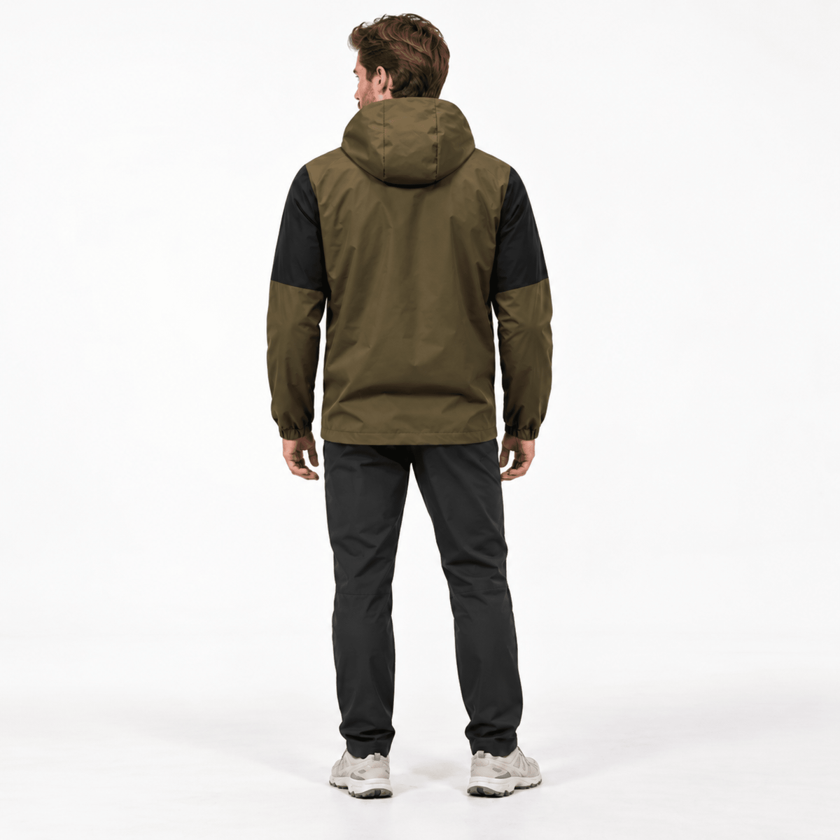 Jonas - Men's Hooded Colorblock Windbreaker Jacket with Zip Pockets