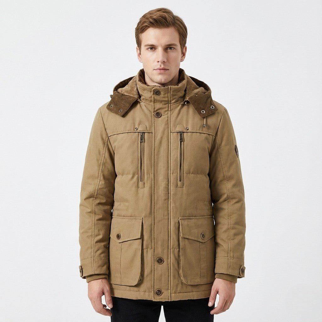 Reinhold - Classic Winter Coat with Stand-up Collar