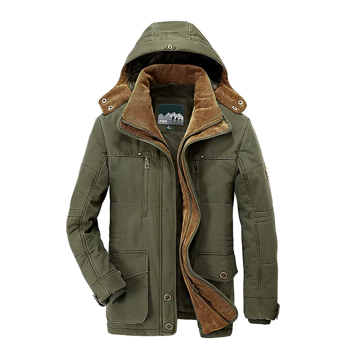 Reinhold - Classic Winter Coat with Stand-up Collar