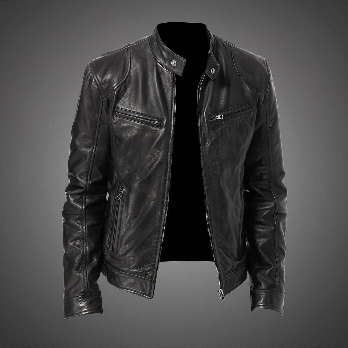 Siegfried - Men's Band Collar Transitional Multi-Pocket Jacket