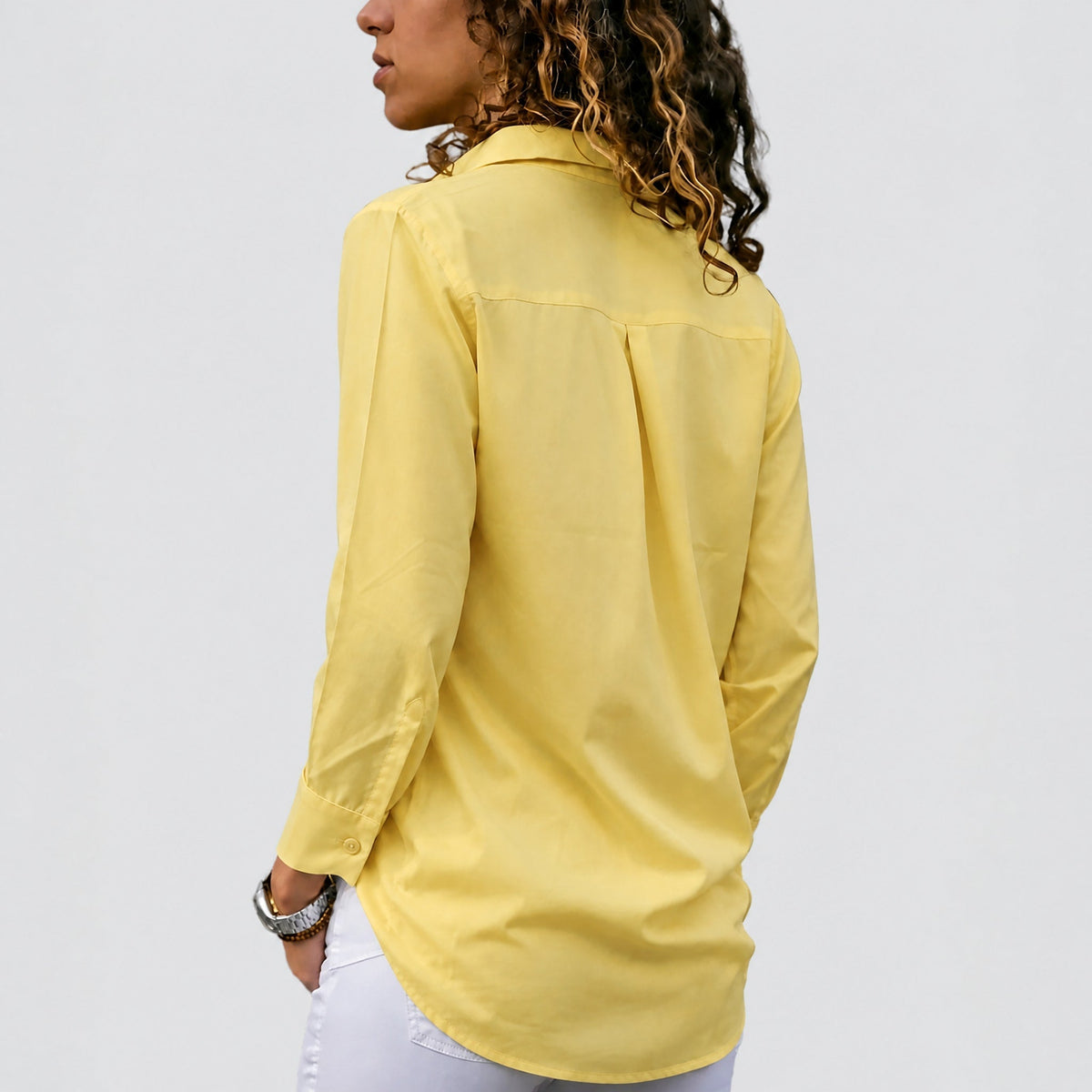 Sophia - Women's Long Sleeve Button-Down Collared Blouse