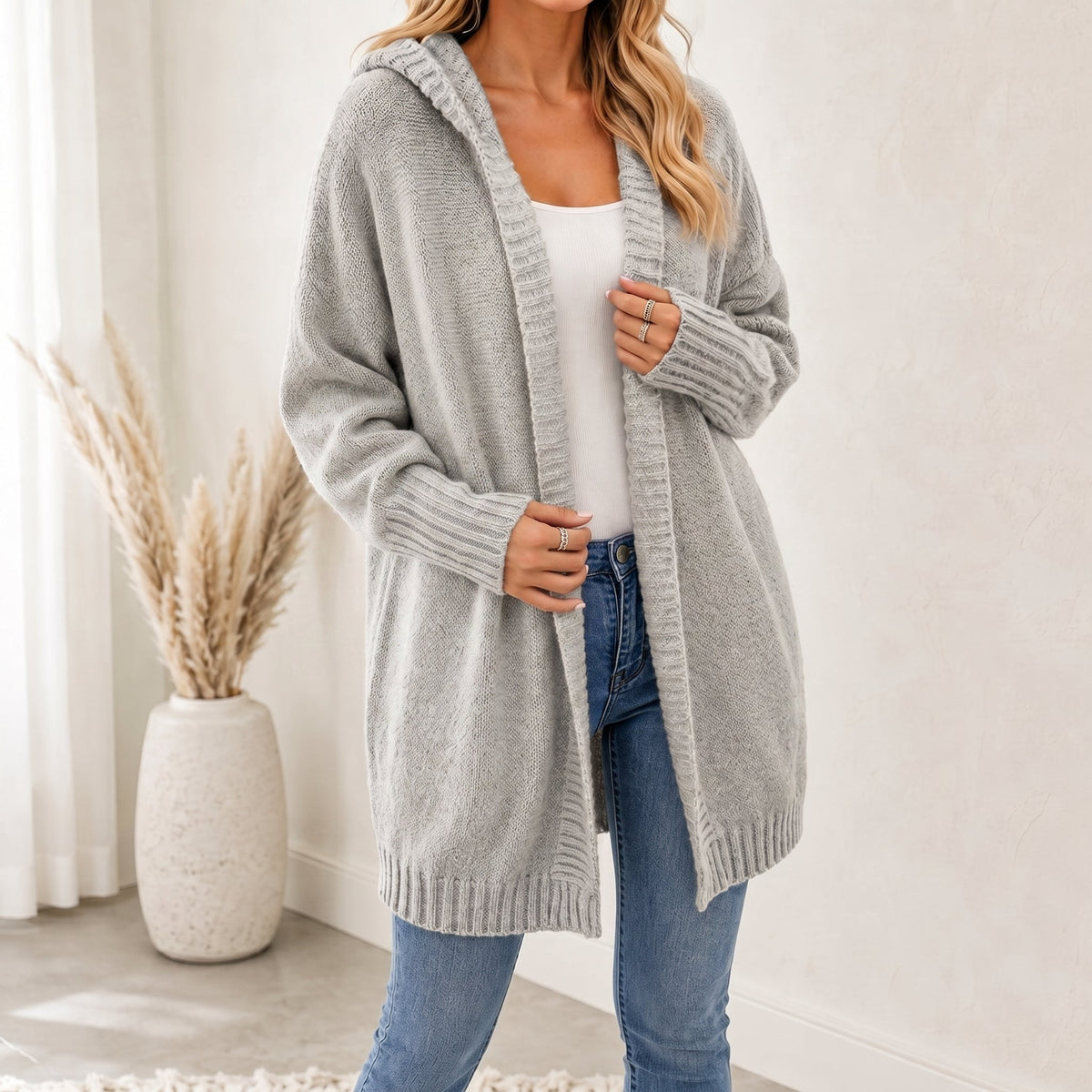 Sophie - Women's Oversized Hooded Knit Cardigan