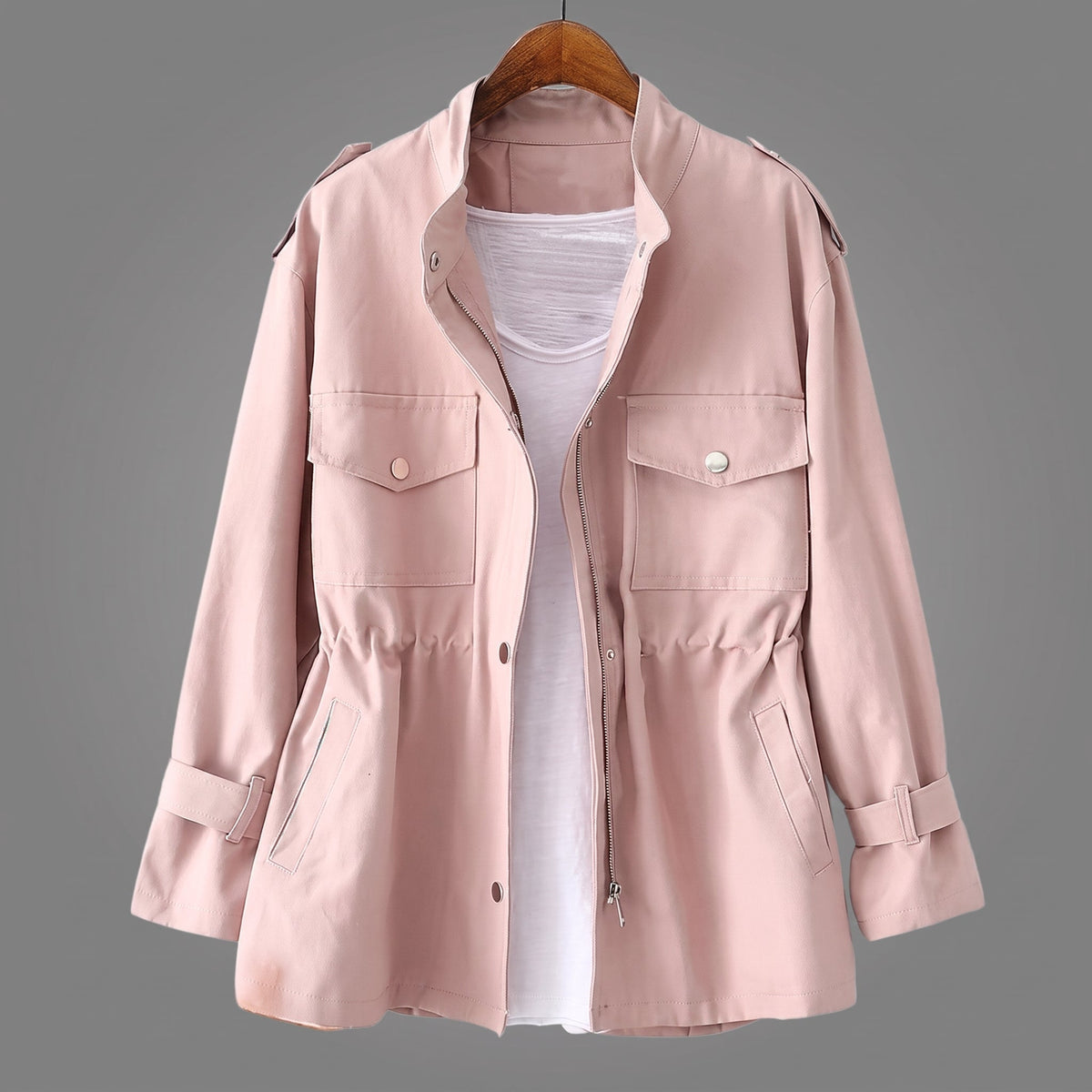 Sophie - Women's Relaxed Transitional Utility Jacket with Cinched Waist